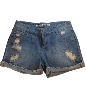 SELENA GOMEZ DREAM OUT LOUD DISTRESSED JEAN SHORTS SIZE 5